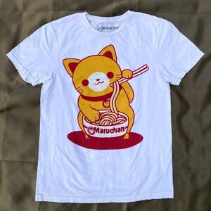 Maruchan Ramen Noodle Cat Graphic Tshirt Mens Small 34 36